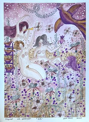 GIRLS - WATERCOLOR - 35x 25 cm.