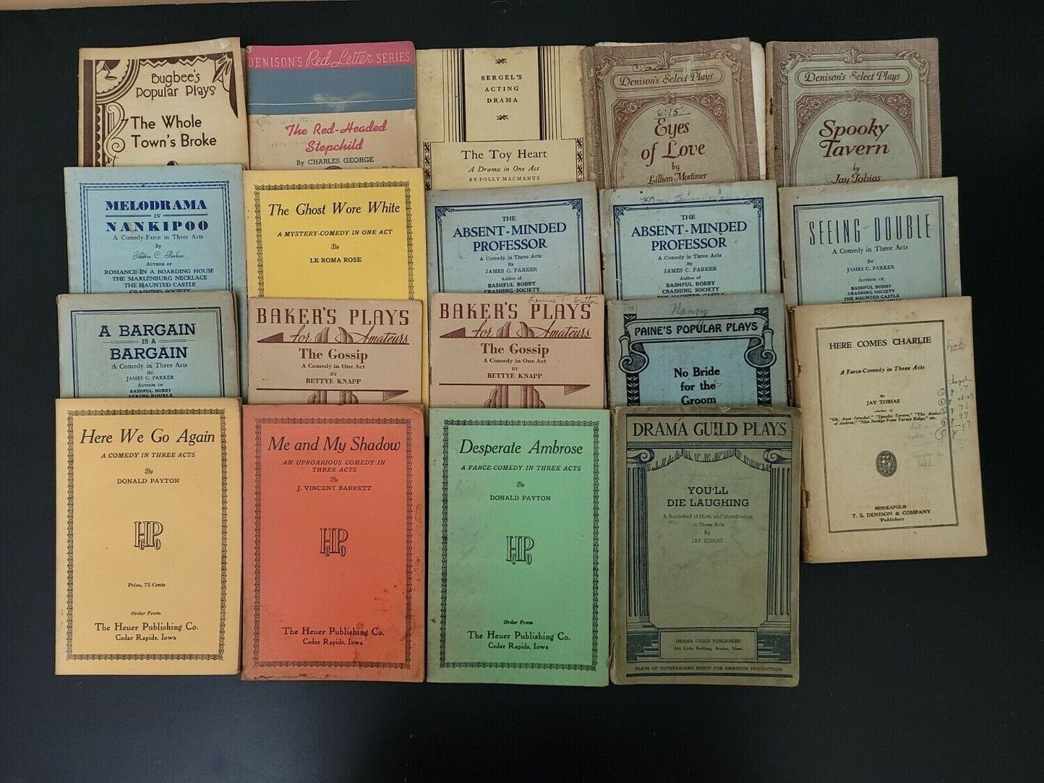 Lot of 19 Vintage Antique 1920s thru 50's Plays Scripts