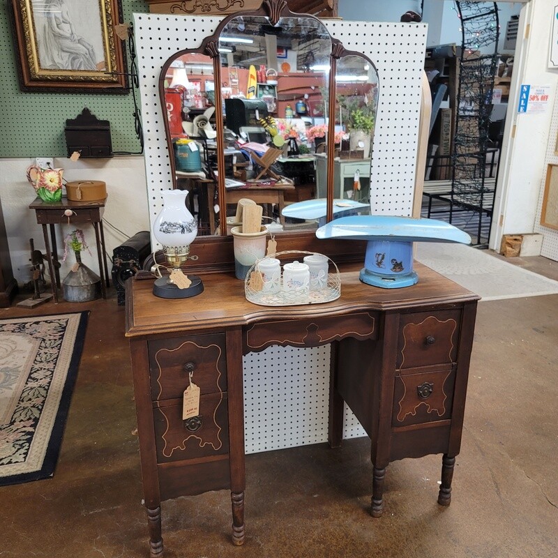 Vintage Depression Era Vanity with Mirror