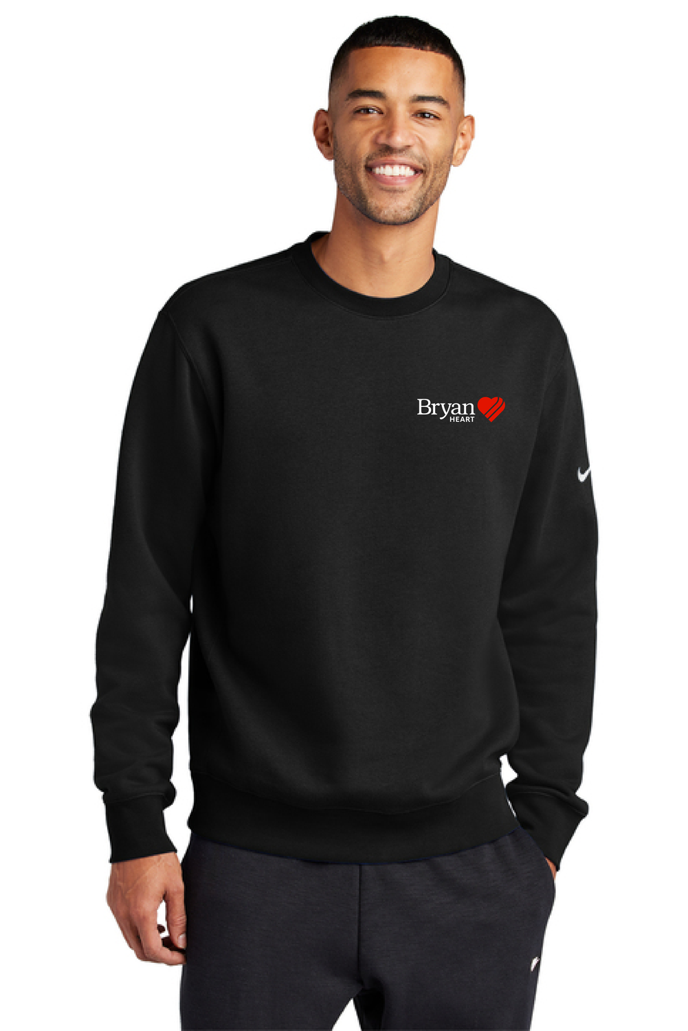 Bryan Heart - Nike Club Fleece Sleeve Swoosh Crew