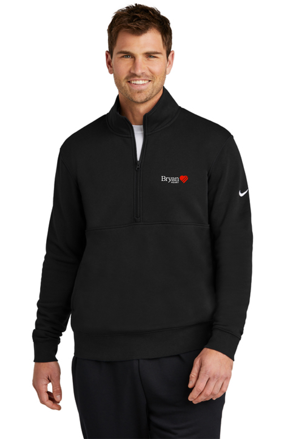 Bryan Heart - Nike Club Fleece Sleeve Swoosh 1/2-Zip