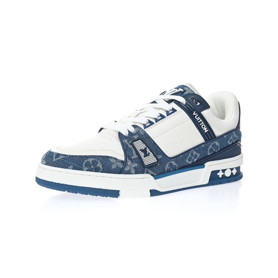 LV Trainers White Blue