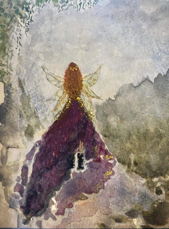 Warrior of the Wood Fairy Watercolour