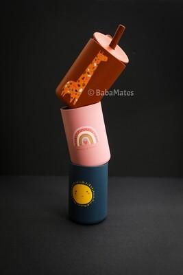 Cute Silicone Cups with Straw