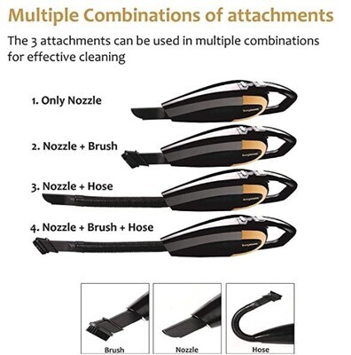 Bergmann Stunner Car Vacuum Cleaner with Stainless Steel HEPA Filter