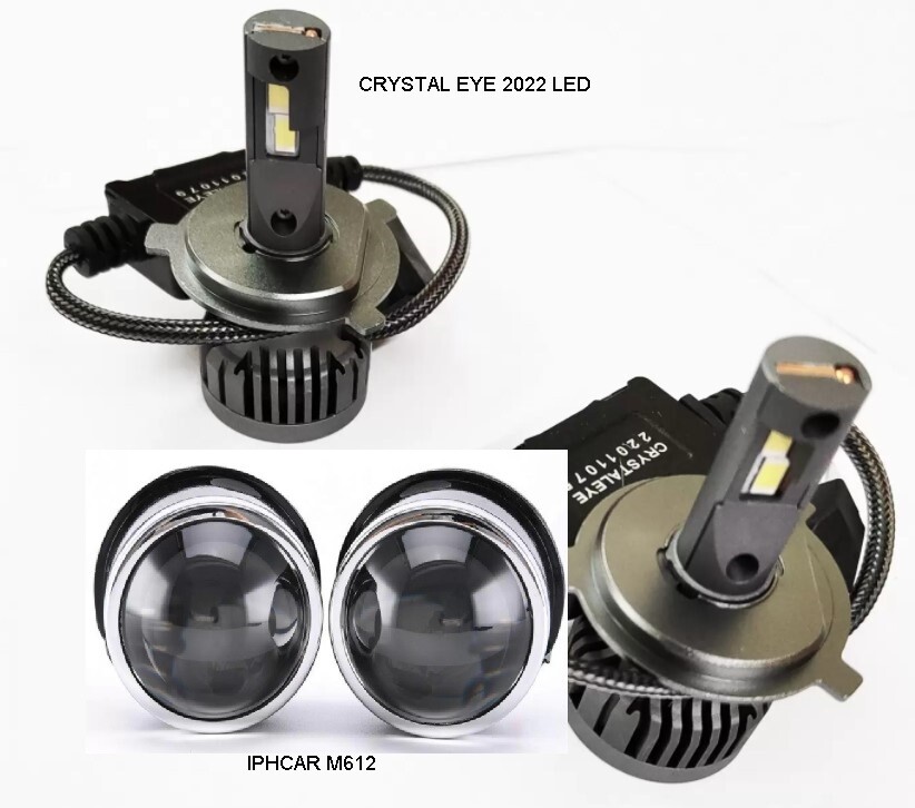 IPHCAR M612 Hi-Low Beam Fog Lamp Projector assembly with Crystal Eye 2022 LED [120 w]