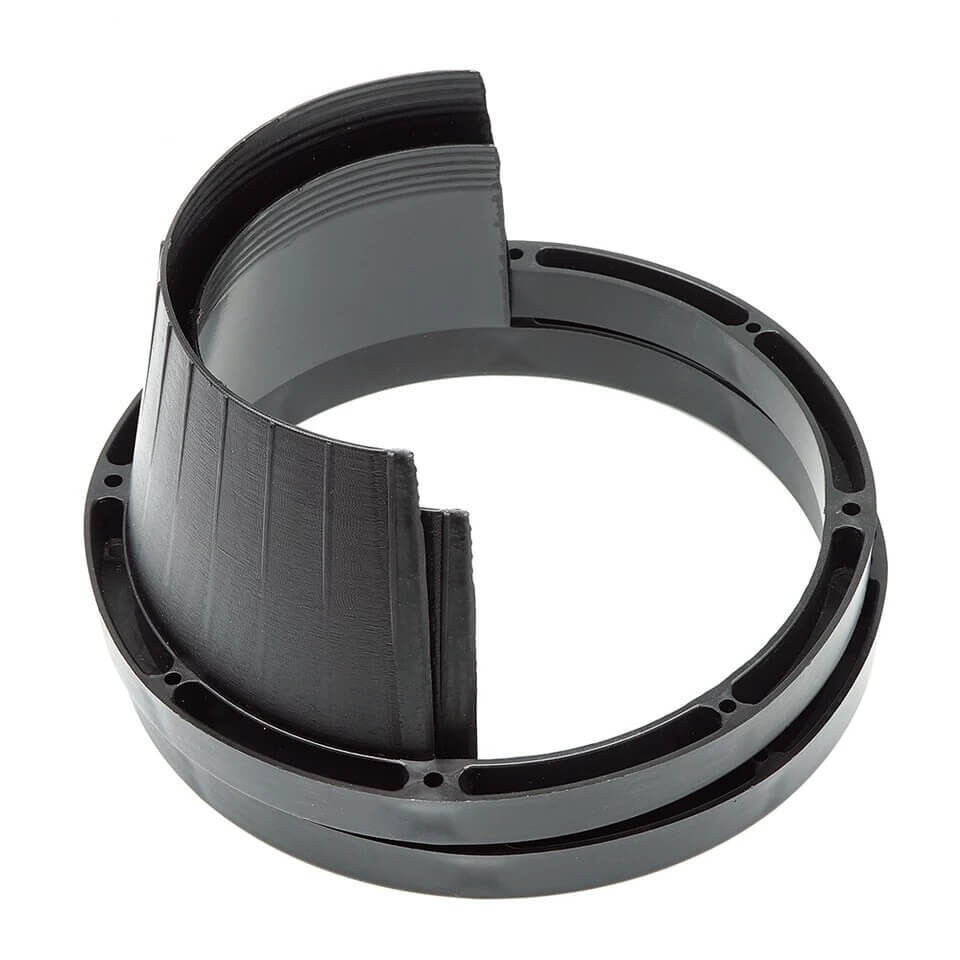 Plastic spacer speaker ring with rain water protection x 2