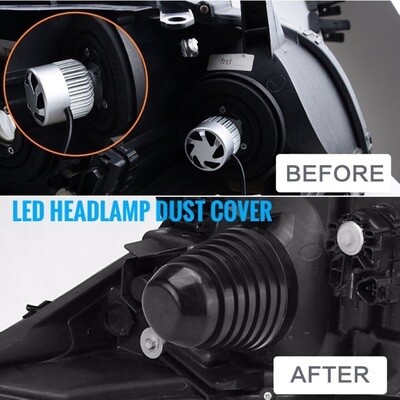 Rubber Housing Seal Dust Cover for H1 H4 H7 H11 9005 9006 HID LED Conversion Kit (Pack of 2)