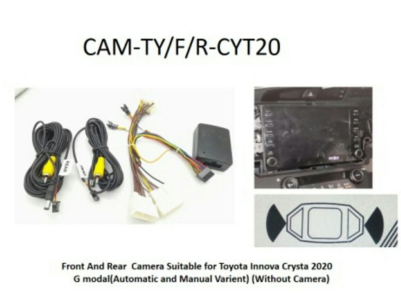 Front Camera with Front/Rear Interface for Toyota Innova Crysta