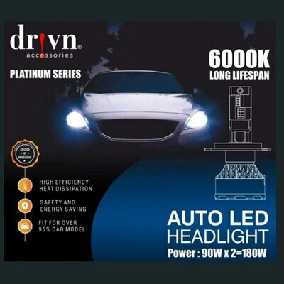 DRIVN 180W [90 W each] 6000K LED - H7