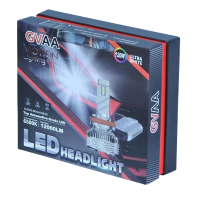 GVAA LED Headlight Bulbs 120W Super Bright - H1