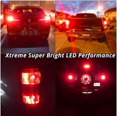 P21W Indicator LED Red LED Bulb (12V, 10W, 2 Bulbs)