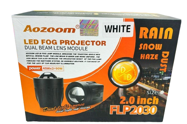 Aozoom 2.0 Inch Fog LED Projectors FLP 2030 - WHITE