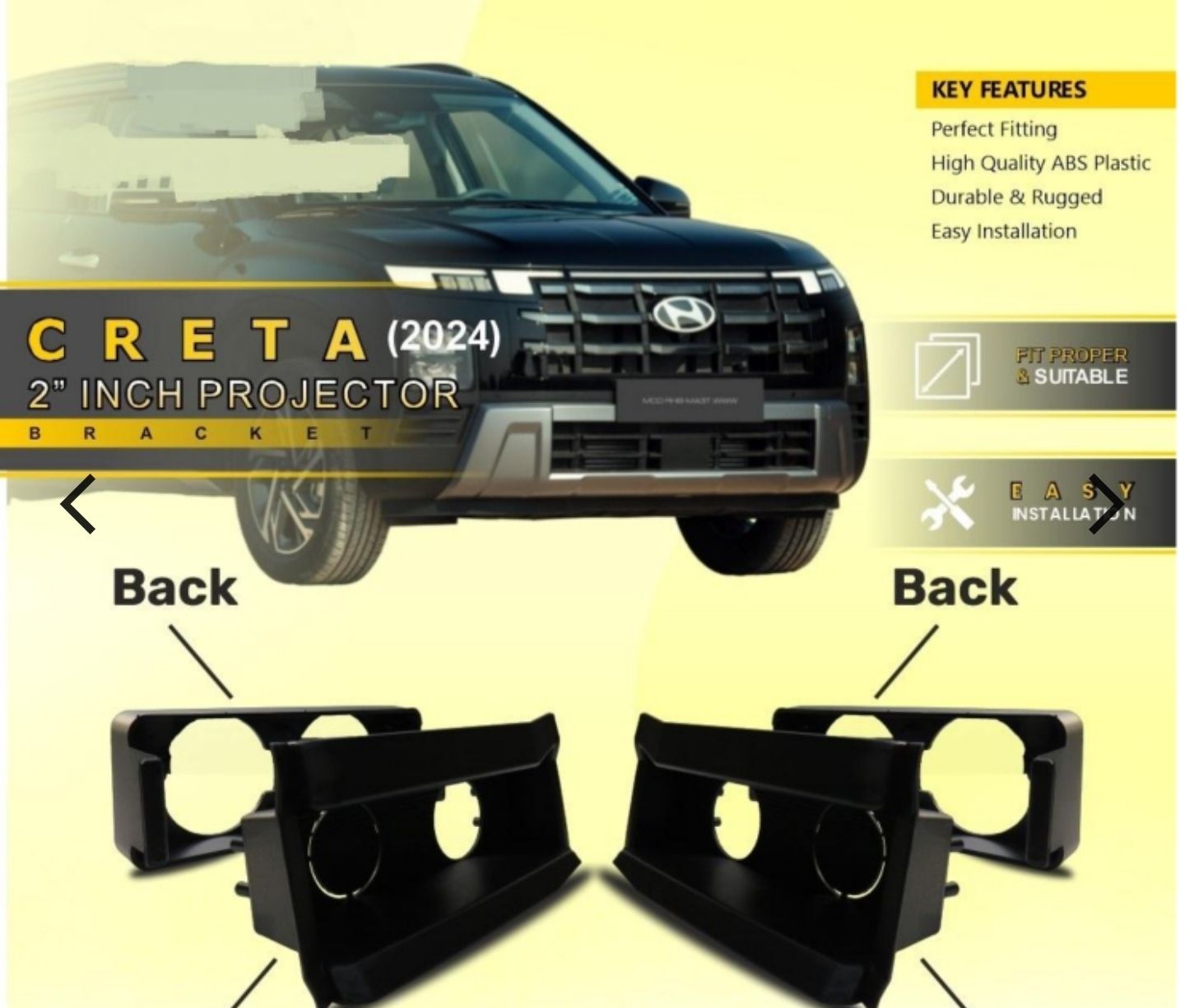 Creta 2024 Fog Bracket 2 inch