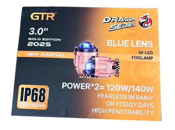 GTR Dragon Series Bi-LED 3 inch Laser Projector Fog Lamp with High/ Low Beam