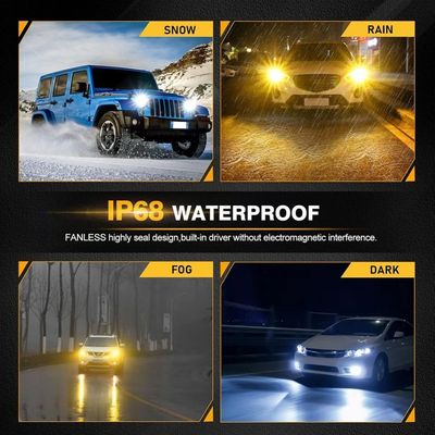 AutoBahn Tri Colour LED headlight 140W 3000K/4300K/6000K - H19