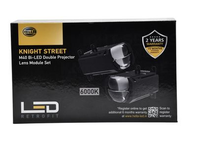 Hella Knight Street M40 Bi-LED Rectanglar Module Dual Beam Set
