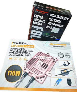 AOZOOM EBI 12V 110W [55W each] HID Kit [Ballast &amp; Xenon Bulbs] - H8/H9/H11