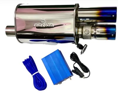 Remus Valvetronic Dual Blue Tip Titanium Carbon Exhaust System On/Off Function With 2 Remote Control