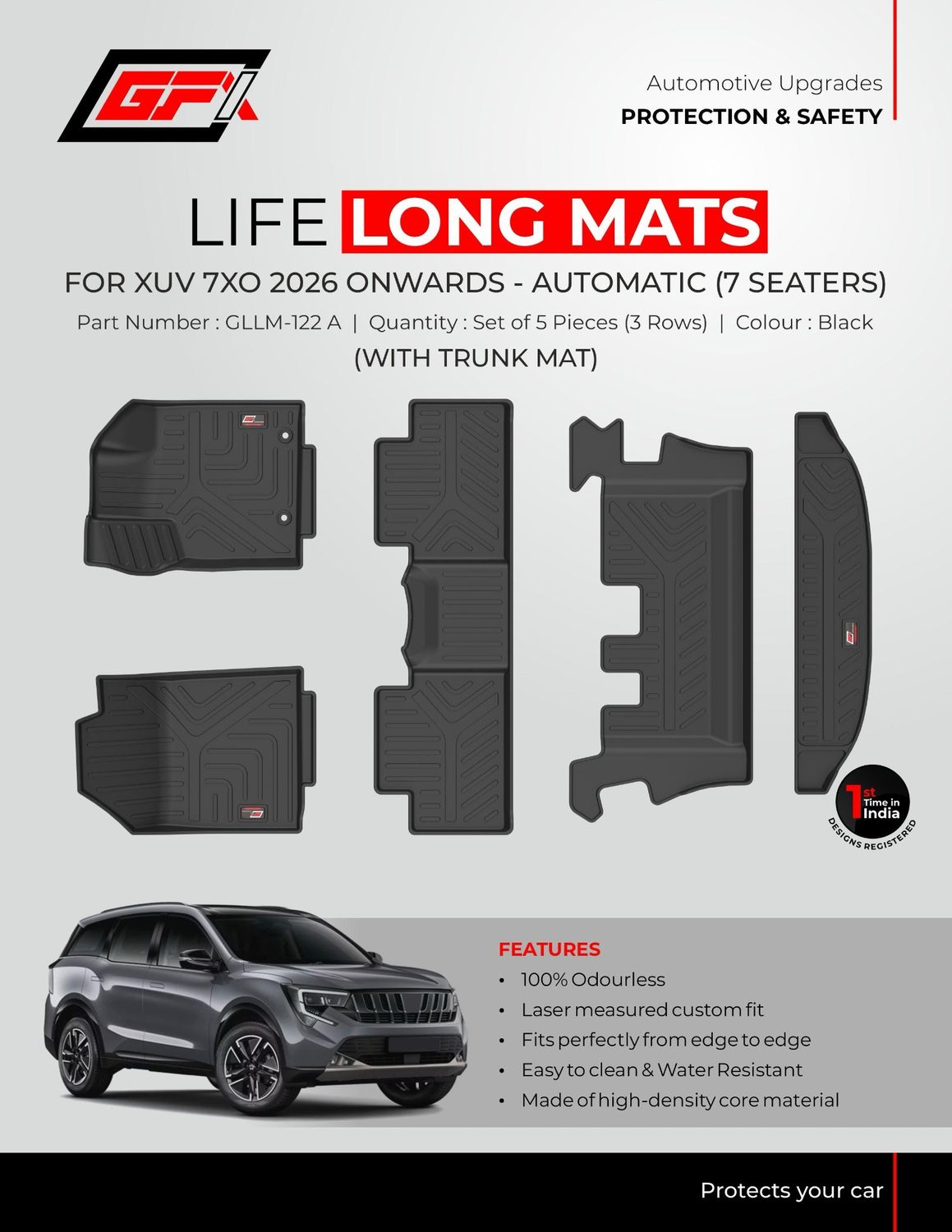 GFX Premium Mats for Mahindra XUV 7XO