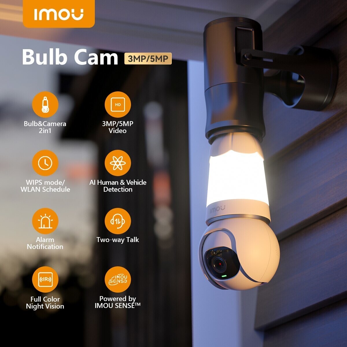 IMOU WIFI  CCTV BULB CAMERA (3MP) FOR INDOOR
