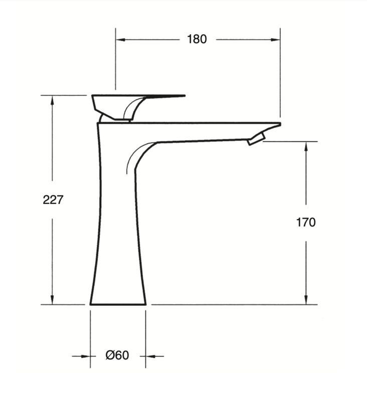 High basin mixer Athenea
