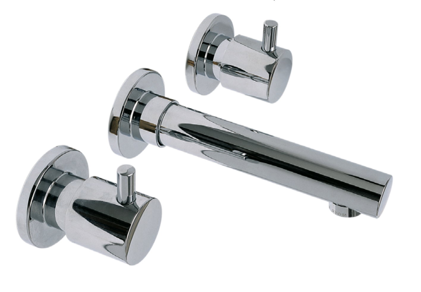Wall-mounted washbasin mixer with central spout Izas