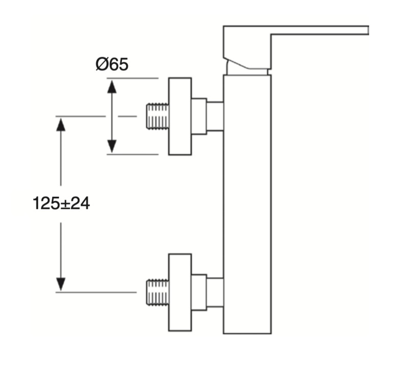 Shower mixer with Tizziano shower equipment