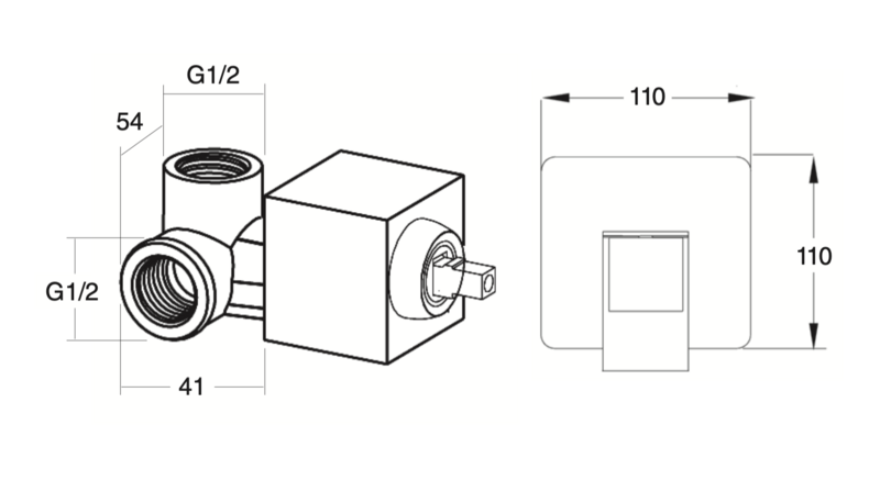Tizziano built-in shower mixer