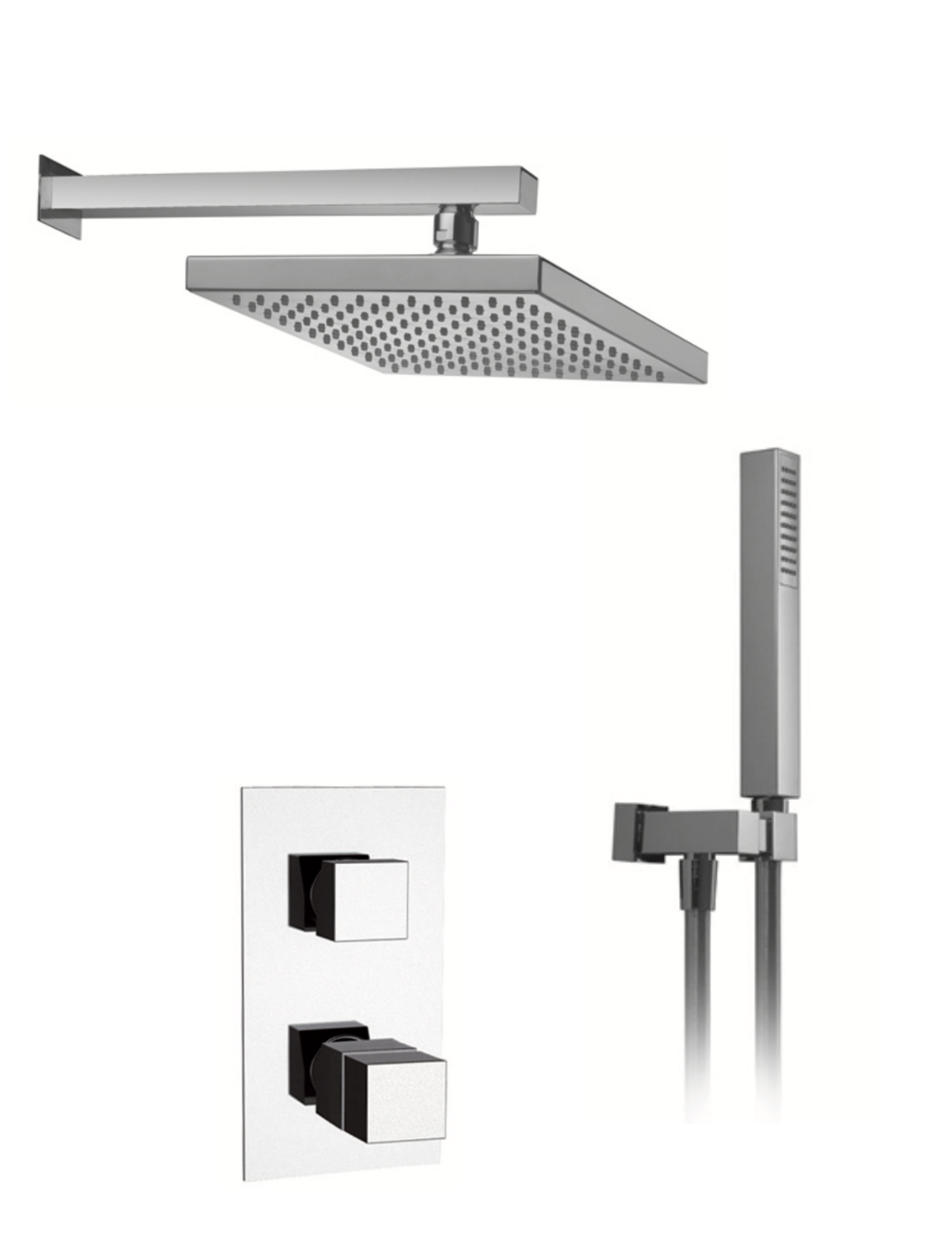 Moncayo 2-way built-in thermostatic shower set