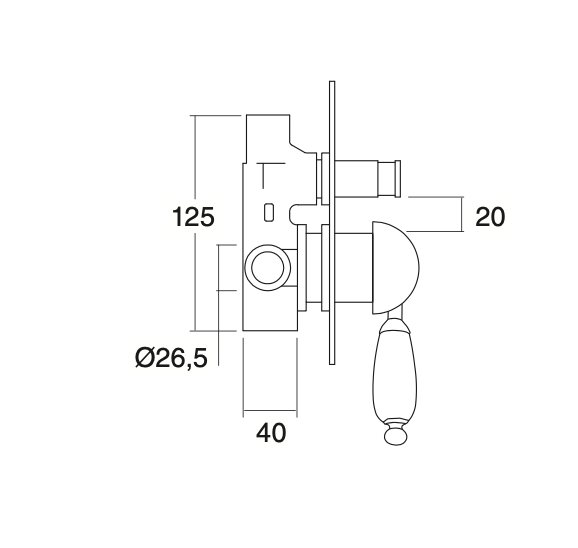 Lanuza built-in bathroom mixer