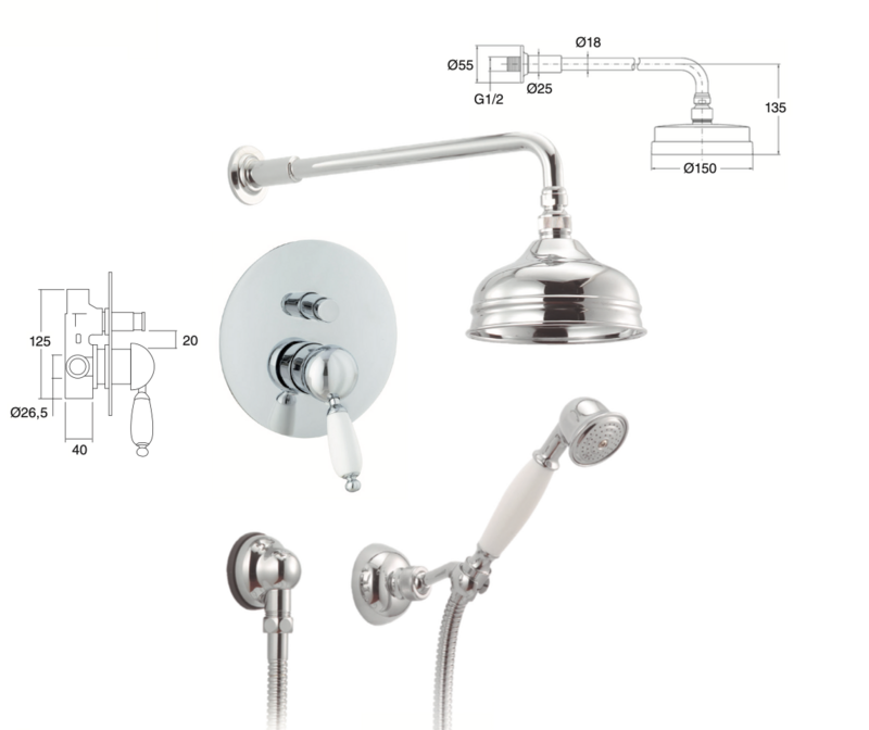 Lanuza built-in shower set