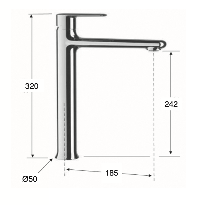 Monet tall basin mixer