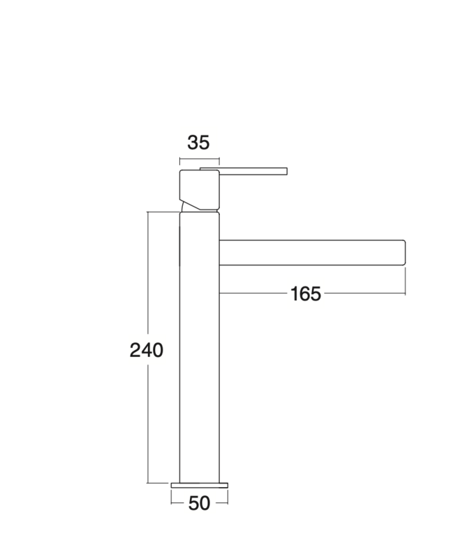 Dalí tall basin mixer