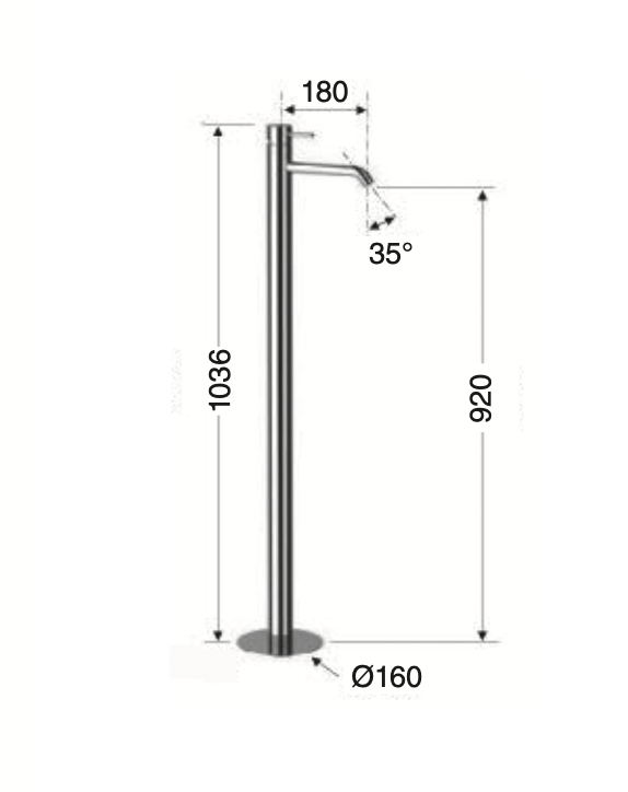 Veral high floor basin mixer