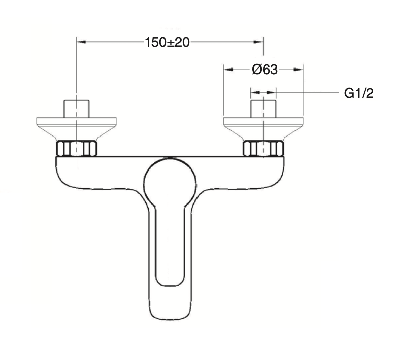 Bath-shower mixer with Ainsa shower equipment