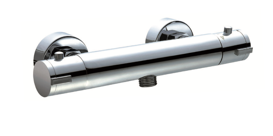 Thermostatic shower mixer with Iris shower set