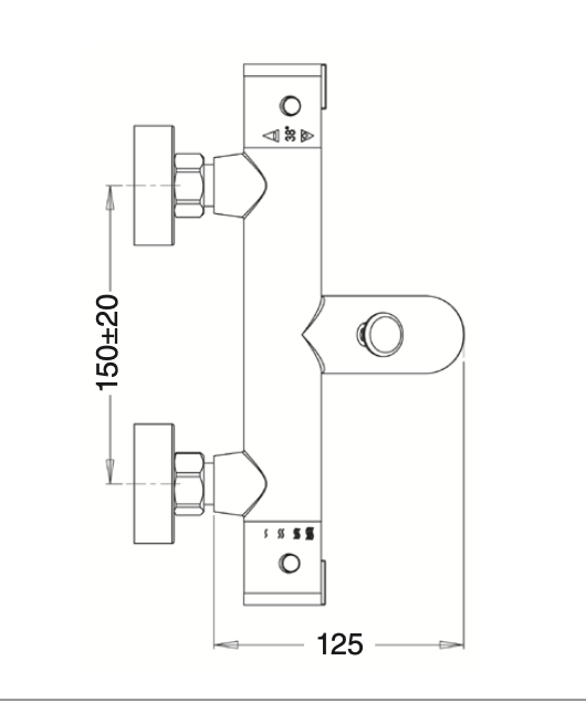 Thermostatic bath-shower mixer with Iris shower unit