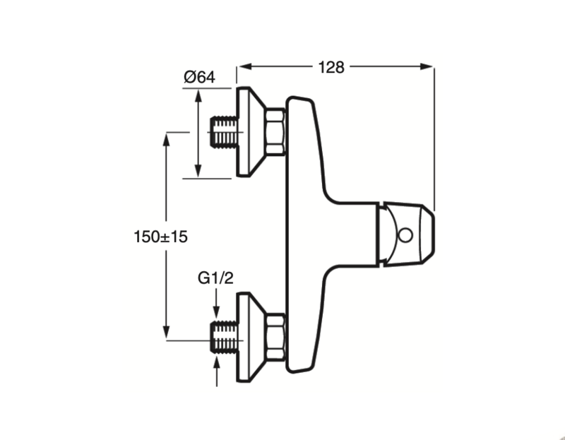 Shower mixer with Isábena shower equipment
