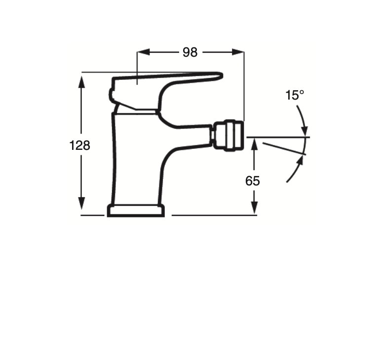 Isábena bidet mixer