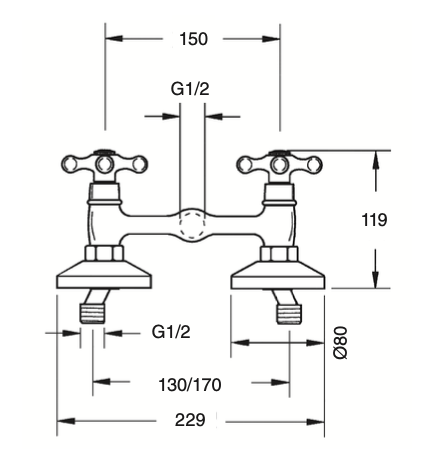 Shower group with Venice shower equipment