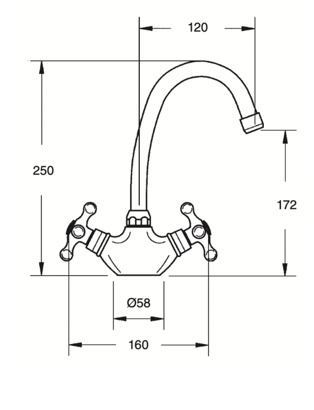 Ebro washbasin monobloc