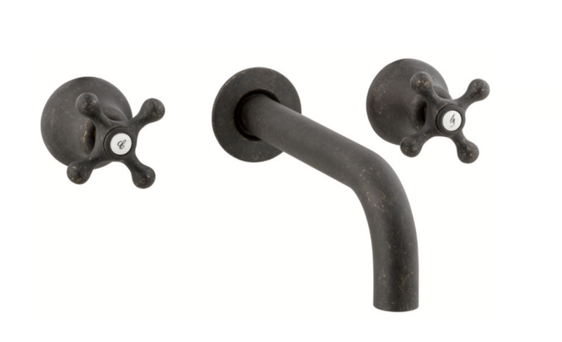 Wall-mounted basin mixer with central spout Classic