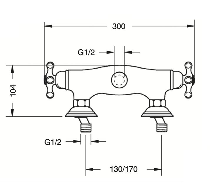 Thermostatic shower with Época shower equipment