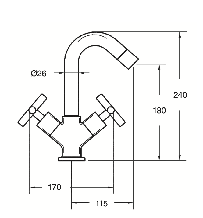 Jalón washbasin monobloc