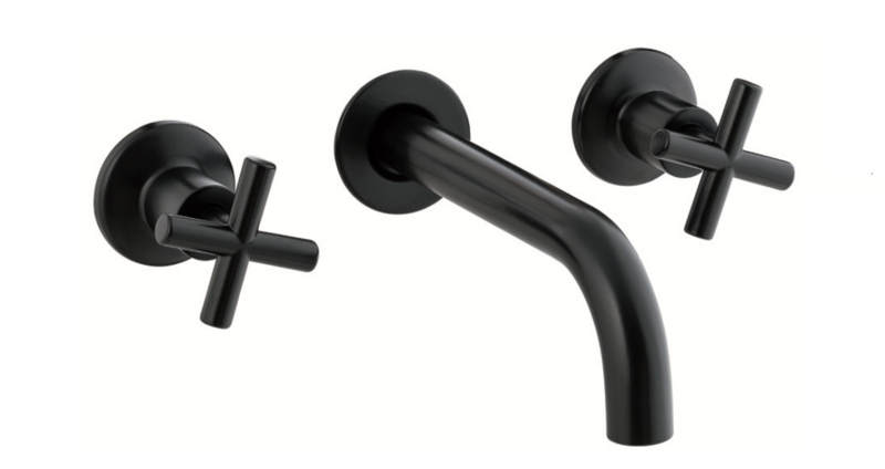 Wall-mounted washbasin mixer with central spout Jalón
