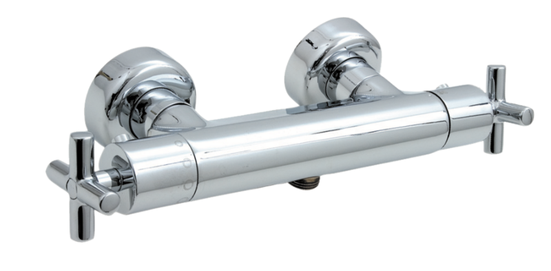 Thermostatic shower mixer with Jalón shower equipment