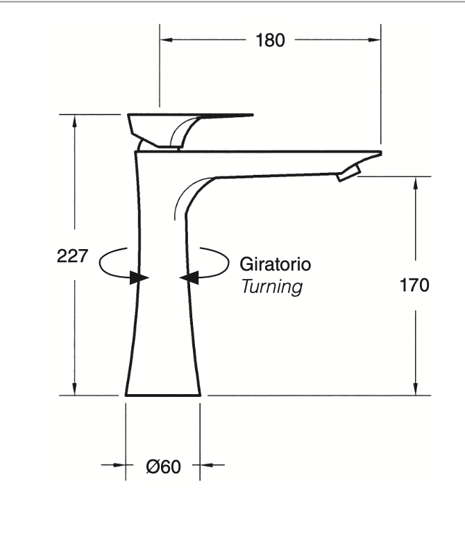 Athenea single-lever sink mixer