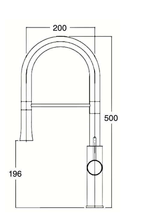 Tena single-lever sink mixer