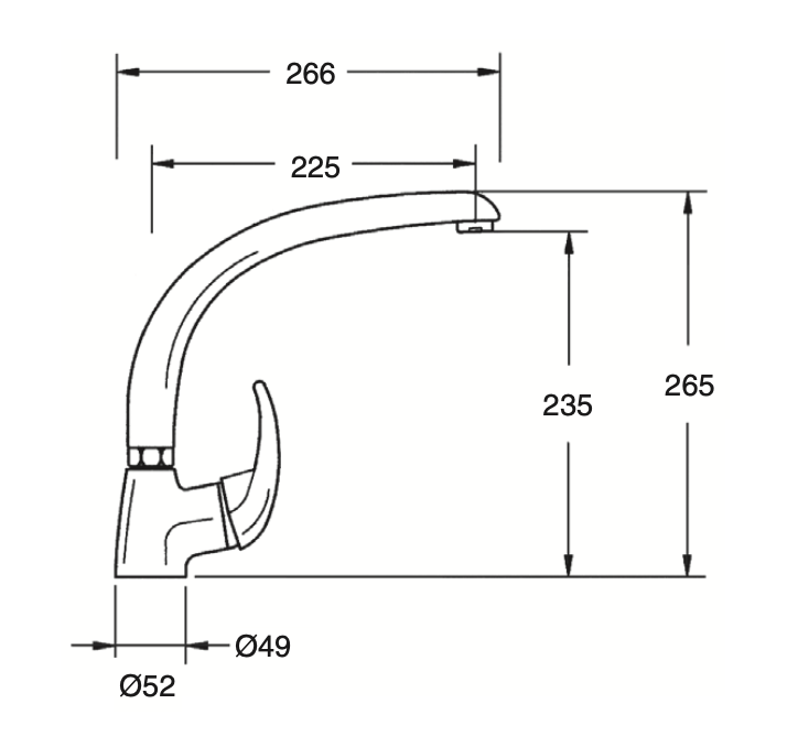 Dalí cast-iron sink mixer
